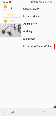 Move out of Secure Folder