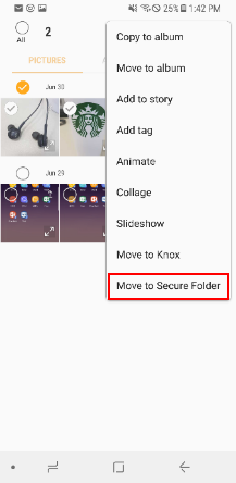 Move to Secure Folder
