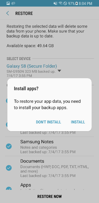 Install apps